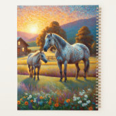 Horse on Farm Wildflower Meadow プランナー手帳 (裏面)