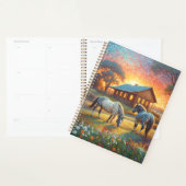 Horse on Farm Wildflower Meadow プランナー手帳 (ディスプレー)