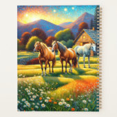 Horse on Farm Wildflower Meadow プランナー手帳 (裏面)