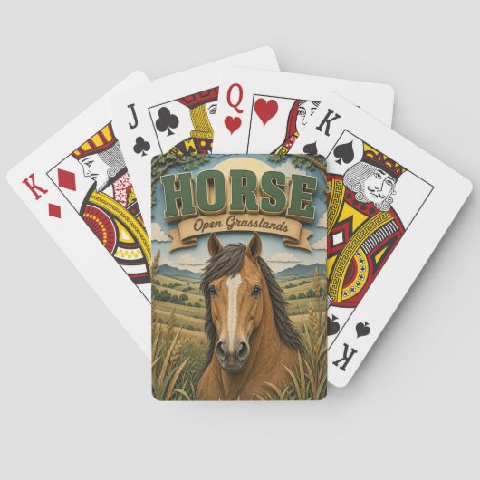 Horse Open Grasslands POPCUT トランプ (裏面)