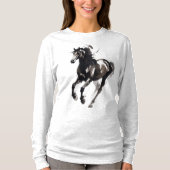 Horse Painting Long Sleeves Top Tシャツ (正面)