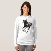 Horse Painting Long Sleeves Top Tシャツ (正面フル)