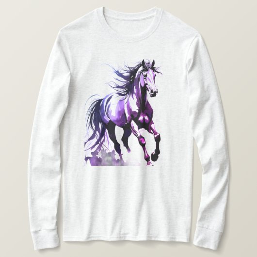 Horse Painting Long Sleeves Top Tシャツ (デザイン正面)
