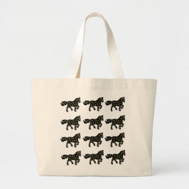 Horse Pattern Cosmic Bag ラージトートバッグ