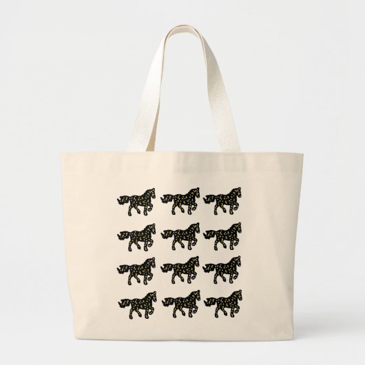 Horse Pattern Cosmic Bag ラージトートバッグ (正面)