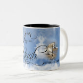 Horse PHOTOメモリアル悔やみや弔慰ニャーで私を飼っていた ツートーンマグカップ (正面右)