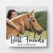 Horse Photo White 最高の Friends フォトプラーク (正面)