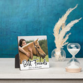 Horse Photo White 最高の Friends フォトプラーク (インサイチュ)