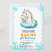 Horse pool party invitation 招待状 (正面)