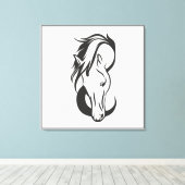 Horse portrait, キャンバスプリント (インサイチュ (ウッドフロア))