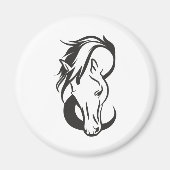 Horse portrait マグネット (正面)