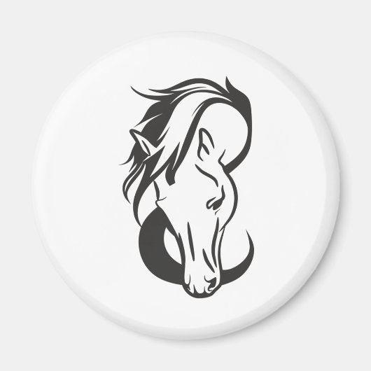 Horse portrait マグネット (正面)