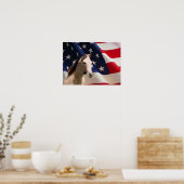 Horse Poster American Flag ポスター (キッチン)