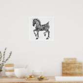 Horse Poster - Clydesdale Foal - Zen Tangle ポスター (キッチン)