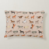 Horse Print Pattern, Boys Girls & Kids, Horse Gift アクセントクッション (裏面)