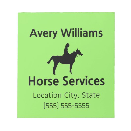 Horse Pro Small ノートパッド (正面)