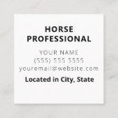 Horse Professional Business Card スクエア名刺 (裏面)