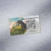 Horse QR Code Business Card Magnet マグネット名刺 (インサイチュ)