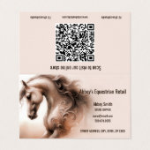 Horse QR Code Folded Business Card 名刺 (外部フラット)