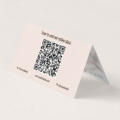 Horse QR Code Folded Business Card 名刺 (裏面)