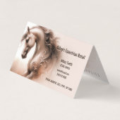 Horse QR Code Folded Business Card 名刺 (正面)