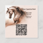 Horse QR Code Square Business Card スクエア名刺 (正面)