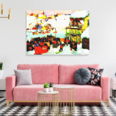 Horse Race in Winter by Clarence Gagnon キャンバスプリント (インサイチュ (リビング))