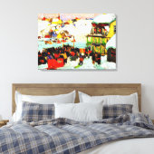 Horse Race in Winter by Clarence Gagnon キャンバスプリント (インサイチュ (寝室))