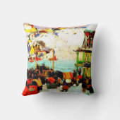 Horse Race in Winter by Clarence Gagnon クッション (裏面)