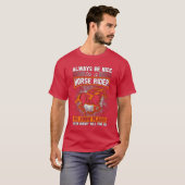 Horse Racing Always Be Niceo Equines Horse Racer v Tシャツ (正面フル)