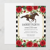 Horse Racing Derby Party Invitation Art 招待状 (正面/裏面)
