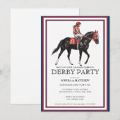 Horse Racing Derby Party Invitation Art 招待状 (正面/裏面)