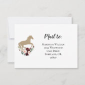 Horse Racing Derby Wedding Shower Reply Card 出欠カード (裏面)