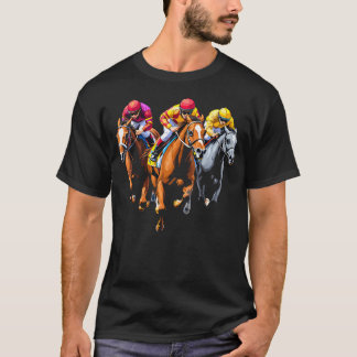 Horse Racing Dynamic Race Scene Derby Tシャツ