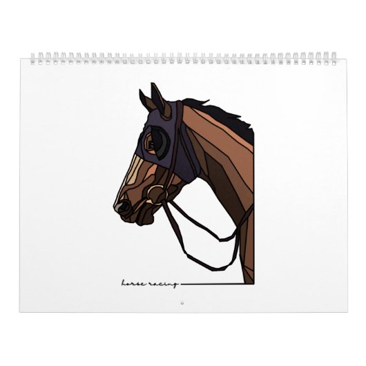 horse racing horses race horses カレンダー (カバー)