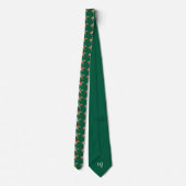 Horse Racing Jockeys Derby Day Monogram Green ネクタイ (裏面)