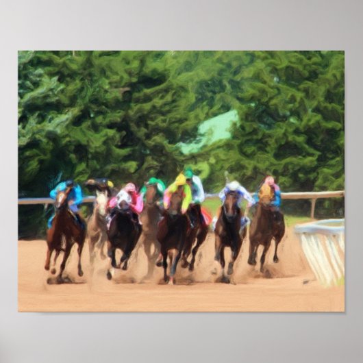 Horse Racing Pack Painting ポスター (正面)