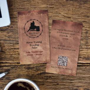 Horse Ranch BusinessあなたのロゴQRコード 名刺