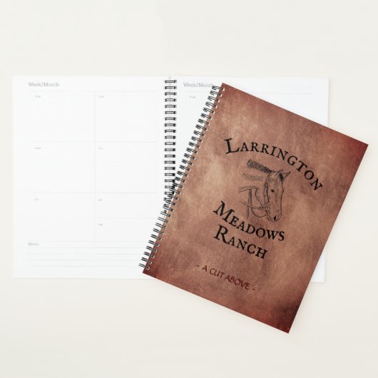 Horse Ranch Business Personalized Logo プランナー手帳 (ディスプレー)