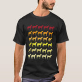 Horse Retro Animal Pattern Tシャツ (正面)