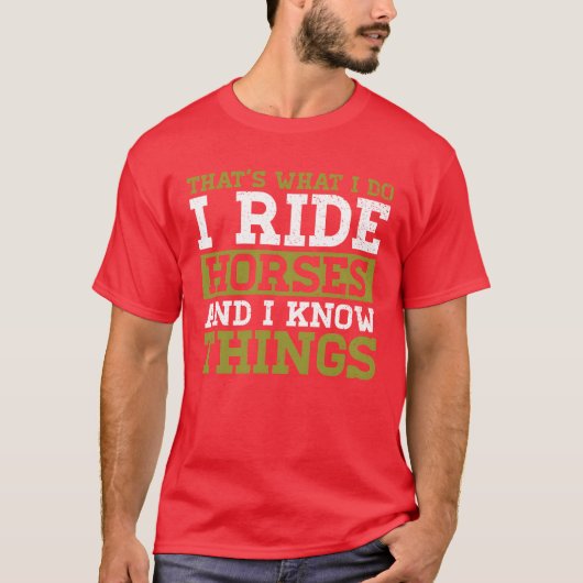 horse rider horse riding stable grey pony gift tシャツ (正面)