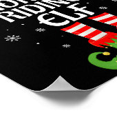 Horse Riding Elf Xmas Family Matching Elf Squad Ch ポスター (角)