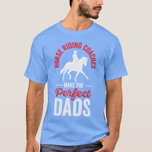 Horse Riding Equestrian Coach Perfect Dad Sports v Tシャツ (正面)