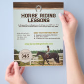 Horse Riding Lessons Flyer Template チラシ (手)