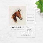 Horse Riding Lessons Gift Certificate Template (デスク)