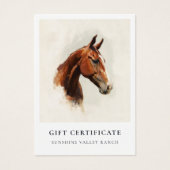 Horse Riding Lessons Gift Certificate Template (正面)