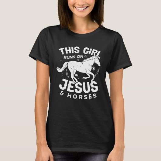 Horse Riding Owner Outfit Equestrian Horse Tシャツ (正面)