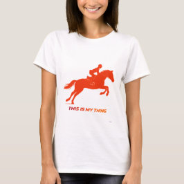 Horse Riding Silhouette Minimal Lifestyle Tシャツ