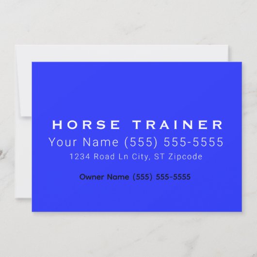Horse Royal Professional Business Card 招待状 (正面)