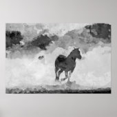 Horse Running  Print, Value Poster Paper (Matte) ポスター (正面)